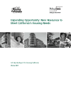 Expanding Opportunity: New Resources to Meet California's Housing Needs